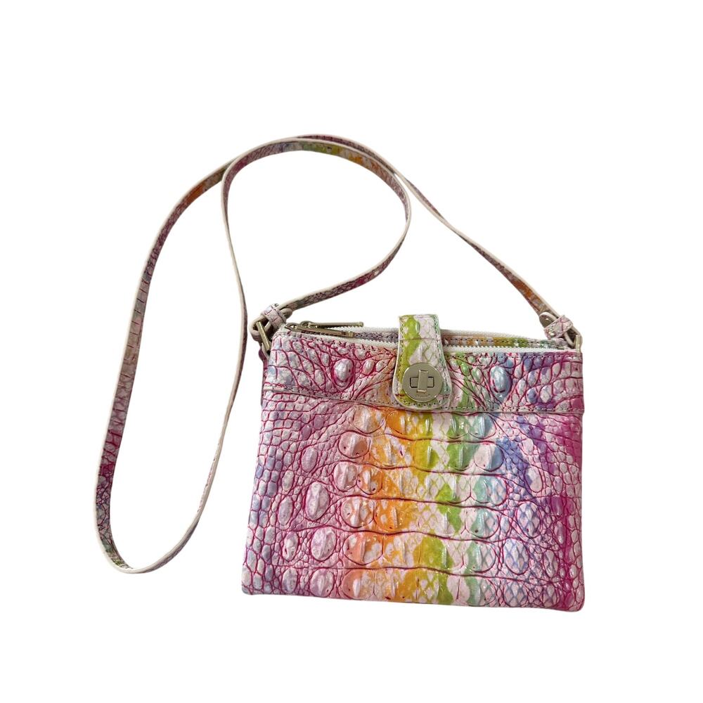 Brahmin Mina Crossbody Bag Optimism Melbourne Crocodile Embossed